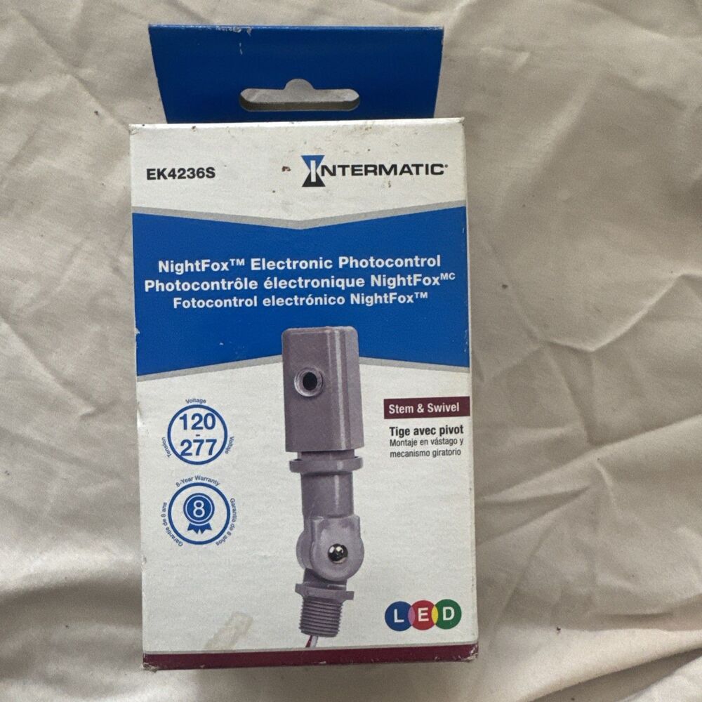 Intermatic EK4236SD89 NightFox Gray LED Stem and Swivel Electronic Photocontrol